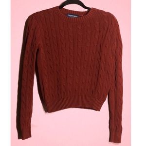 ✨American Apparel Cable Knit Cropped Sweater✨
